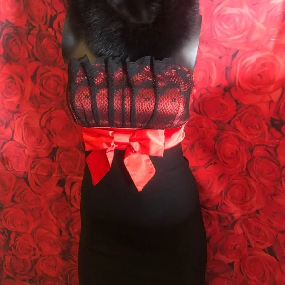 black tie gala dress code for women Valentines Day SHEIN Clasi Ladies' Heart Pattern Wrap Neckline Dress   Shopping Queen
